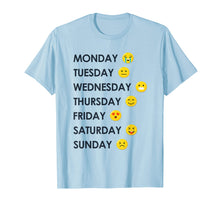 Load image into Gallery viewer, Emoji Emoticons Days of the Week T-shirt Great Gift Shirt
