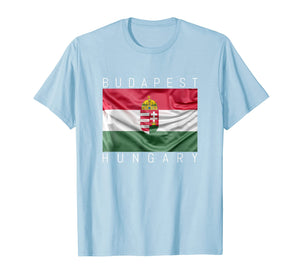 Budapest T-Shirt Flag of Hungary with Coat of Arms Souvenir