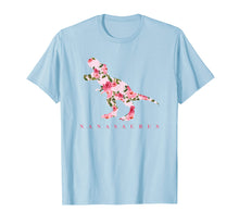 Load image into Gallery viewer, Cute Nanasaurus T shirt with Floral Dinosaur
