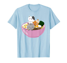 Load image into Gallery viewer, Cute Kawaii Cat Ramen Bowl T Shirt Japanese Anime Kitten Tee
