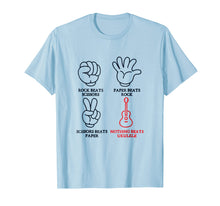 Load image into Gallery viewer, Ukulele Tshirt | Rock Beats Scissors, Nothing Beats Ukulele
