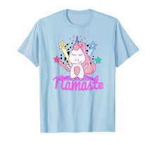Load image into Gallery viewer, Namaste Unicorn Tee for Kids - Girls Yoga T-shirt
