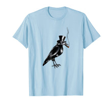 Load image into Gallery viewer, Black Crow Top Hat Smoking Cigar Graphic Art T-Shirt
