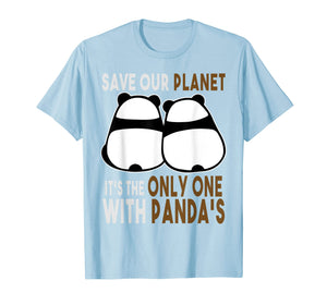 Earth-Day Shirt Planet Gift Idea Save Our Planet With Panda