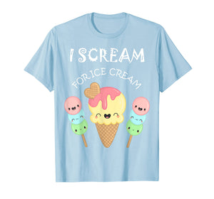 I Scream Ice Cream Summer Shirt Ice Cream Party T-Shirt Kids