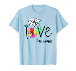 Love Grammy life #Grammylife Heart Floral Gift T-Shirt