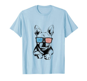 French Blulldog Shirt Women Glasses Frenchie Dog Lover Gift