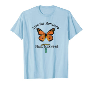 Monarch Butterfly T-Shirt Plant Milkweed Caterpillar