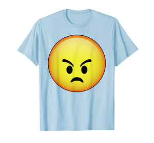 HD Emoji Angry Face Shirt - Grumpy Emoticon Tee - Mad Emotag