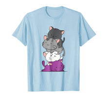 Load image into Gallery viewer, Kawaii Cat Pile Anime T-shirt - Asexual Pride Flag Kittens
