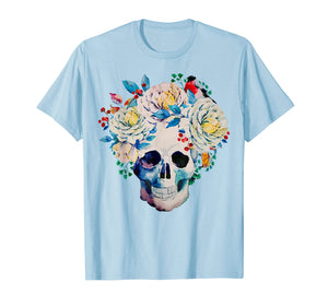 Floral Skull T Shirt Women Graphic Tshirt Women Men Kids