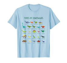Load image into Gallery viewer, Types Of Dinosaurs T-Shirt Cute Dinosaur Tee

