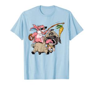 Funny Easter Bunny Pug T Shirt for Boys Girls Toddlers Kids
