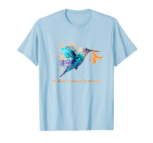 Multiple Sclerosis Awareness Humming Bird Ribbon T-Shirt