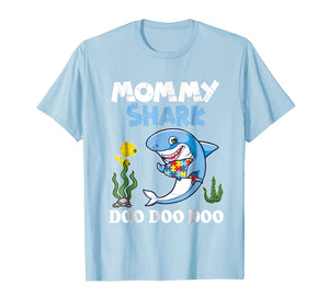 Lovely Fishes Swimming In The Sea Shirt Mommy Autism Shark