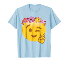 Load image into Gallery viewer, Peace Emoji Laughing Flower Crown T-Shirt
