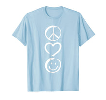 Load image into Gallery viewer, Peace Love and Happiness T-Shirt Peace Sign, Heart, Smile-1062452
