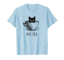 Load image into Gallery viewer, Cat Shirts: Kit-Tea Funny Cat Lover Gift, Cute Black Cat T-Shirt-159395
