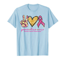Load image into Gallery viewer, Peace Love Cure Pink Ribbon Breast Cancer Awareness Gift T-Shirt-582394
