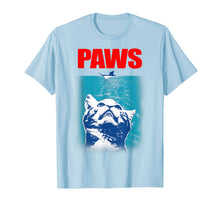 Load image into Gallery viewer, Funny Tee Paws Parody Tees for Cat Kitten Shark &amp; Cat Lovers T-Shirt
