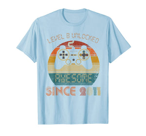 Video Game 8th Birthday Shirt Gamer Kids Youth 8 Years Old T-Shirt