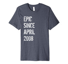 Load image into Gallery viewer, Great 11th Birthday Gift T Shirt Born In April 2008
