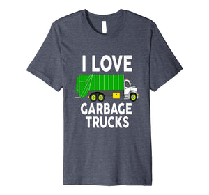 I Love Garbage Truck Shirt for kids toddlers Premium Tee