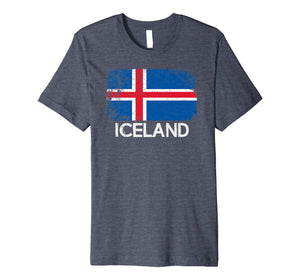 Icelandic Flag T-Shirt | Vintage Made In Iceland Gift