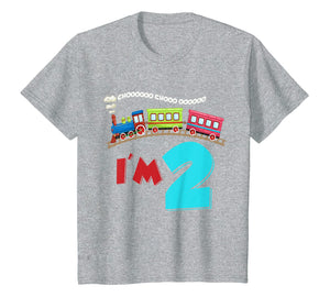 Kids 2 Years Old 2nd Birthday T-shirt - Train Driver Boy - I'm 2
