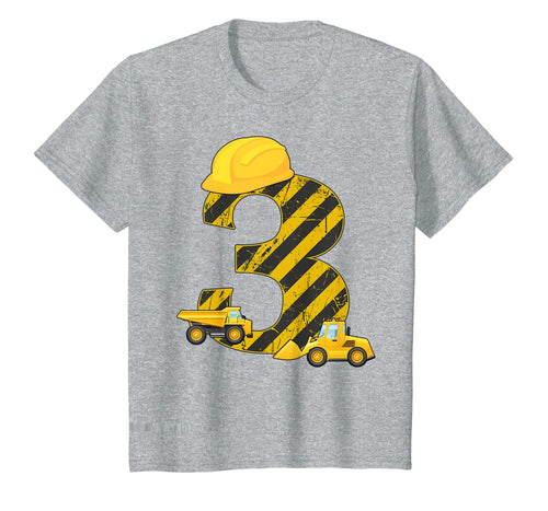 Kids 3rd Birthday Digger T-Shirt I 3 Years Builder Excavator Gift
