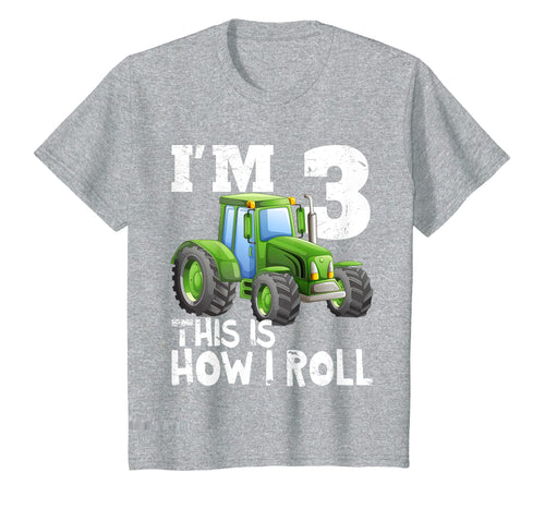 Kids Kids Farm Tractor 3rd Birthday Party Shirt 3 Years Old