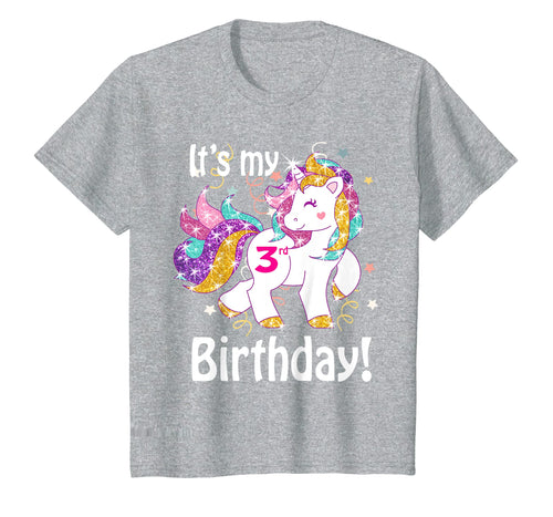 Kids Its my 3rd Birthday (3 year old) unicorn Birthday shirt gift