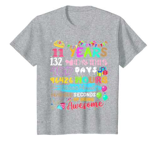 Cute 11th Birthday Women Gift 11 Years old 132 Months Girls T-Shirt-542719