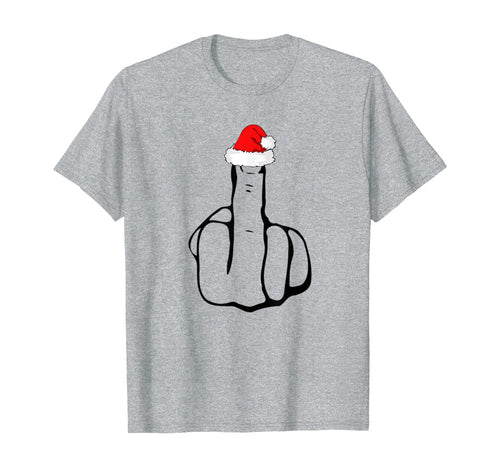 Middle Finger Jolly As Fuck Adult Joke Offensive Christmas T-Shirt
