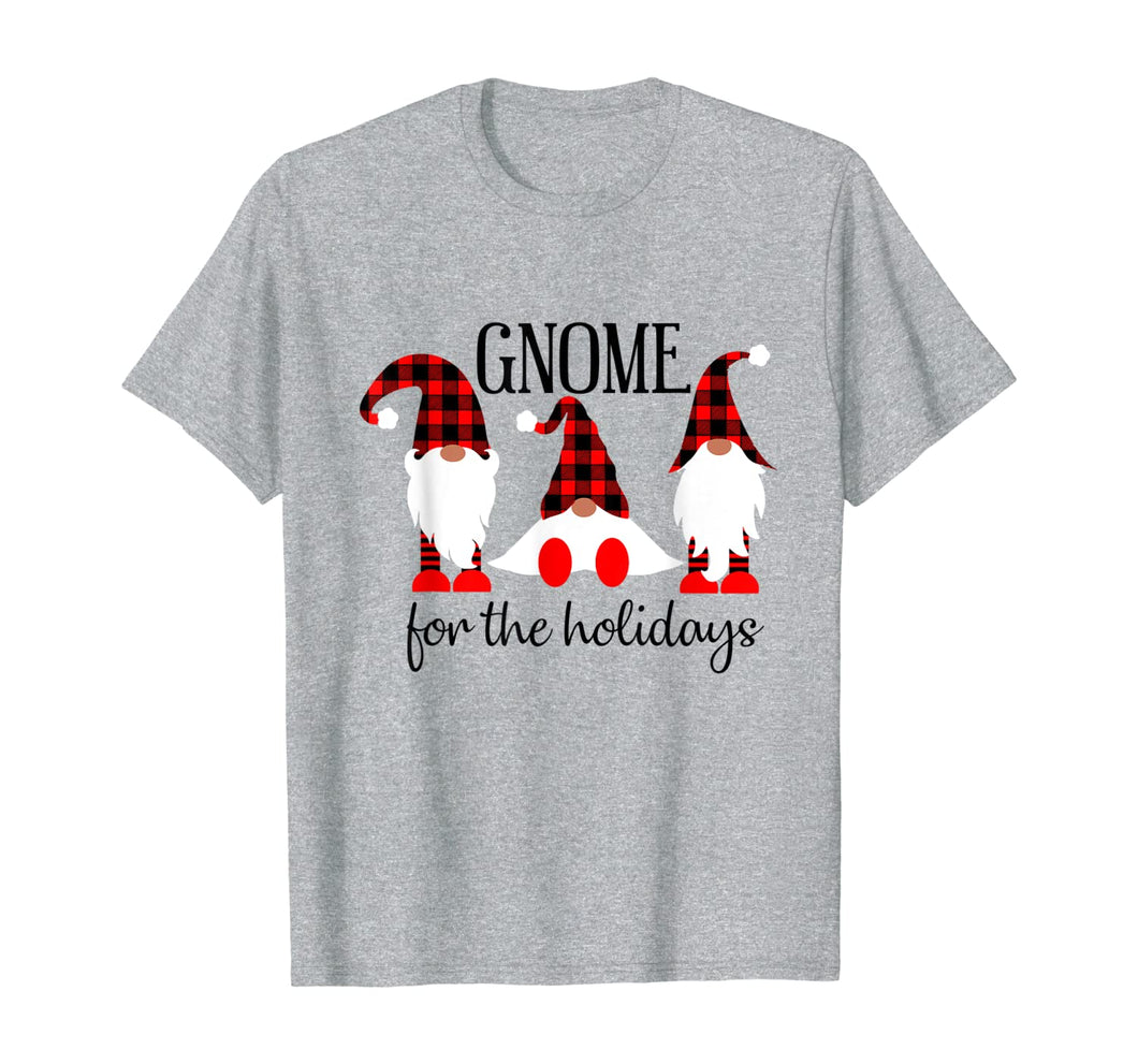 Gnomes For The Holidays Buffalo Plaid Gnome Christmas Xmas T-Shirt