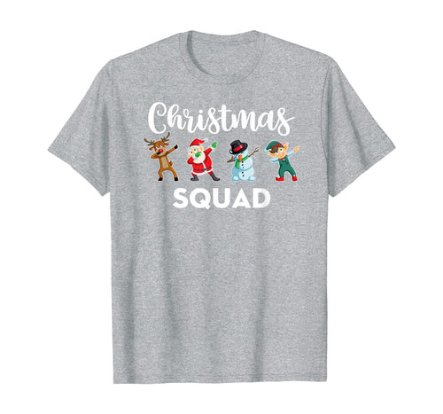 Christmas Squad Dabbing Reindeer Santa Snowman Elf Matching T-Shirt