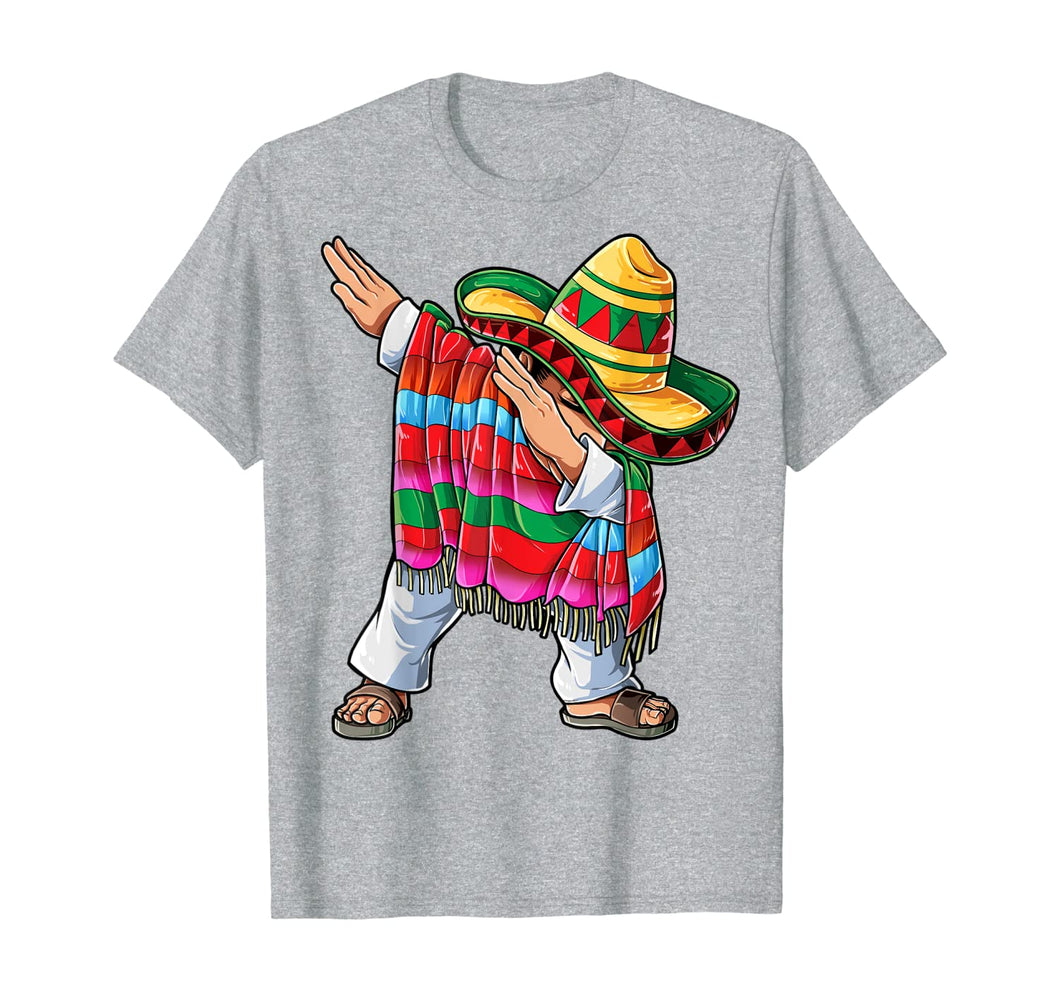 Dabbing Mexican Poncho Cinco de Mayo Men Sombrero Funny Dab T-Shirt