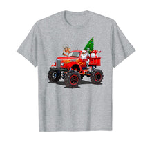 Load image into Gallery viewer, Monster Red Truck With Santa, Christmas Tree, Reindeer T-Shirt
