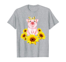 Load image into Gallery viewer, Cute Piggy With Sunflower Tiny Pig With Bandana T-Shirt
