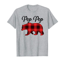 Load image into Gallery viewer, Red Plaid Pop Pop Bear Matching Pajama Family Buffalo Mom T-Shirt
