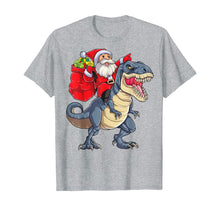 Load image into Gallery viewer, Santa Riding Dinosaur T rex Christmas Gifts Boys Men Xmas T-Shirt
