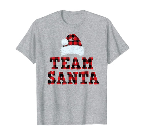 Team Santa Buffalo Plaid Christmas Family Matching Pajamas T-Shirt