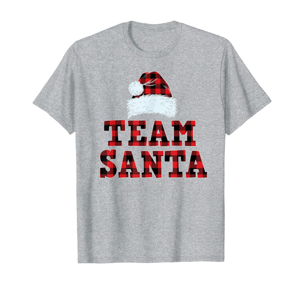 Team Santa Buffalo Plaid Christmas Family Matching Pajamas T-Shirt