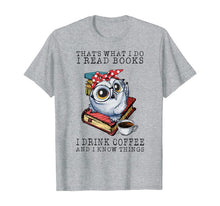 Load image into Gallery viewer, That's What I Do I Read Books I Drink Coffee Owl T-Shirt-105976
