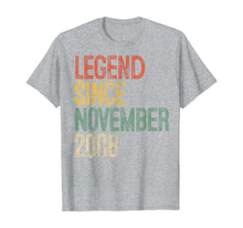Load image into Gallery viewer, Legend Since November 2008 11th Birthday Gift 11 Year Old T-Shirt
