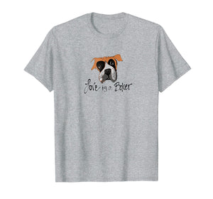 Love Is A Boxer Dog T-shirt