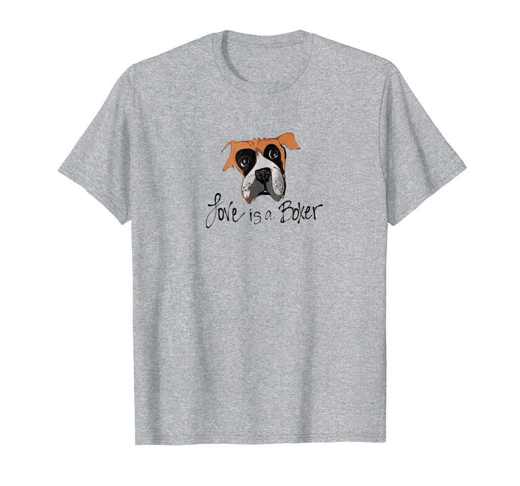 Love Is A Boxer Dog T-shirt