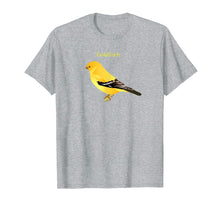 Load image into Gallery viewer, Goldfinch Songbird T-shirt Cute Yellow Bird Art
