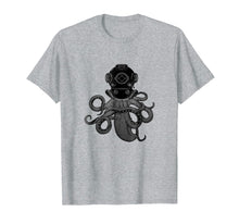 Load image into Gallery viewer, Deep Sea Octopus Scuba Diver Diving T-shirt
