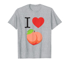 Load image into Gallery viewer, I Love Ass Tee Peach Slut Emoji Funny Big Butts T-Shirt
